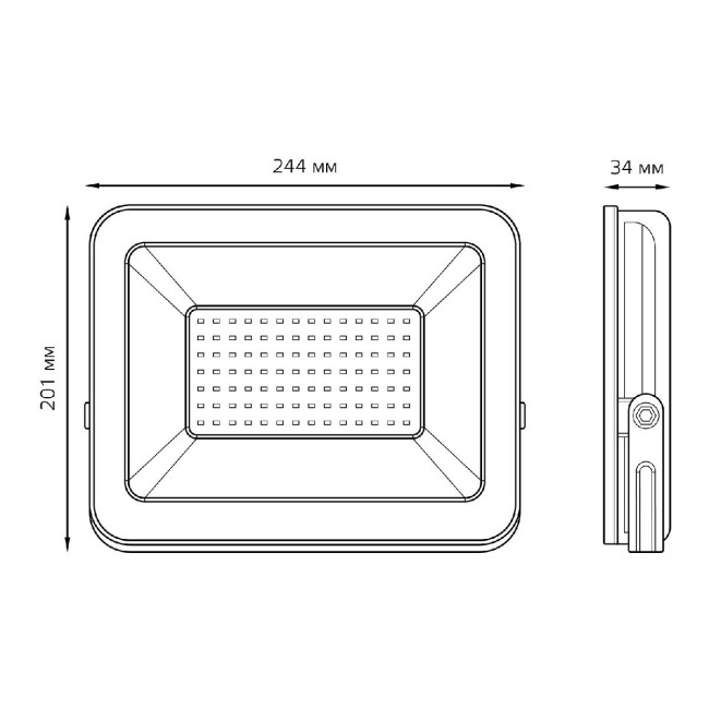 Прожектор светодиодный Gauss Elementary 70W 6500К 613100370P