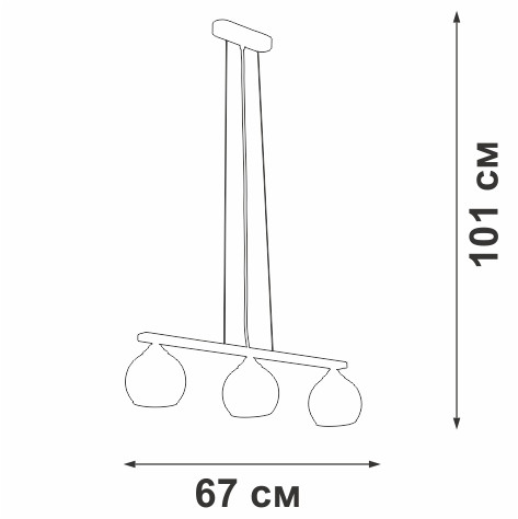 Подвесной светильник Vitaluce V3107-1/3S