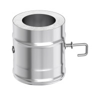 Сэндвич-шибер поворотный (AISI 430 1,0мм/0,5мм, KERALUX) L-0,2м (150x250, 1.652)