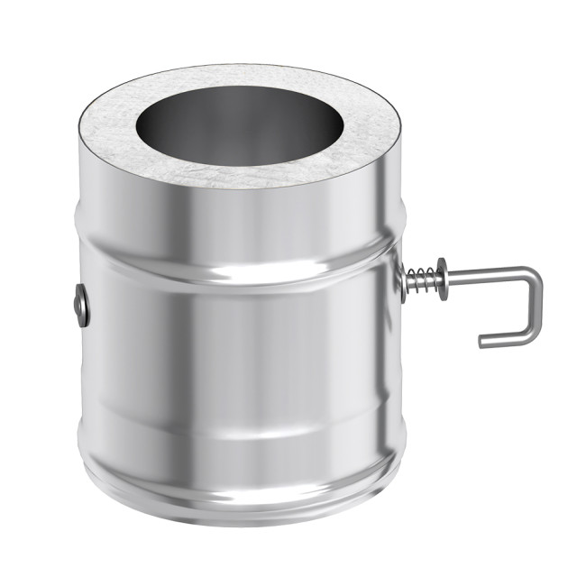 Сэндвич-шибер поворотный (AISI 430 1,0мм/0,5мм, KERALUX) L-0,2м (150x250, 1.652)