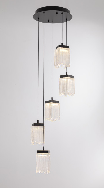 Подвесной светильник MD25020403-5A1 Matt black, LED/25.4W, 3000K dimmable