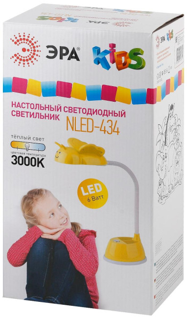 Настольная лампа ЭРА NLED-434-6W-Y Б0031618 Настольная лампа ЭРА NLED-434-6W-Y Б0031618