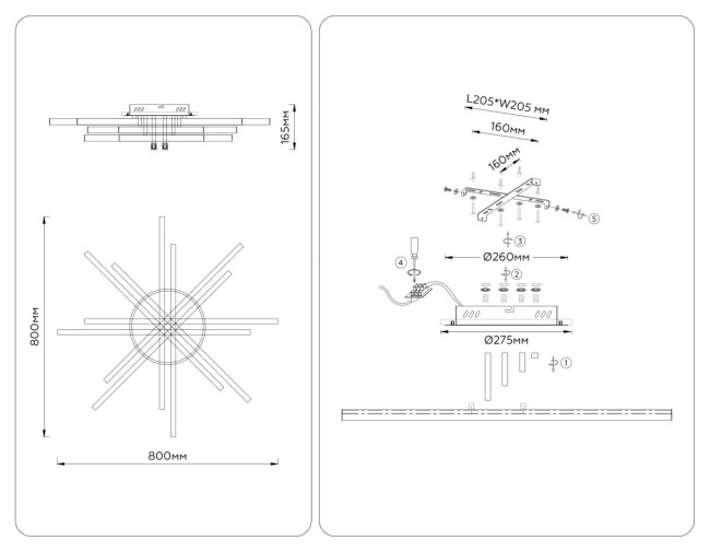 Потолочный светильник Ambrella Light Comfort LineTech FL6276 Потолочный светильник Ambrella Light Comfort LineTech FL6276