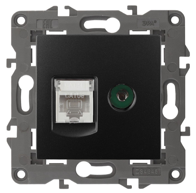 Розетка RJ45+TV Эра 14-3110-05 Б0034318 Розетка RJ45+TV Эра 14-3110-05 Б0034318