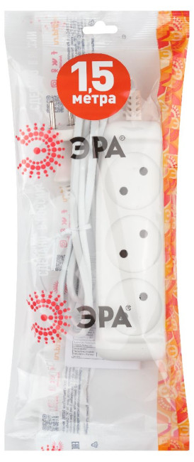 Удлинитель электрический Эра UX-3-1,5m Б0035747