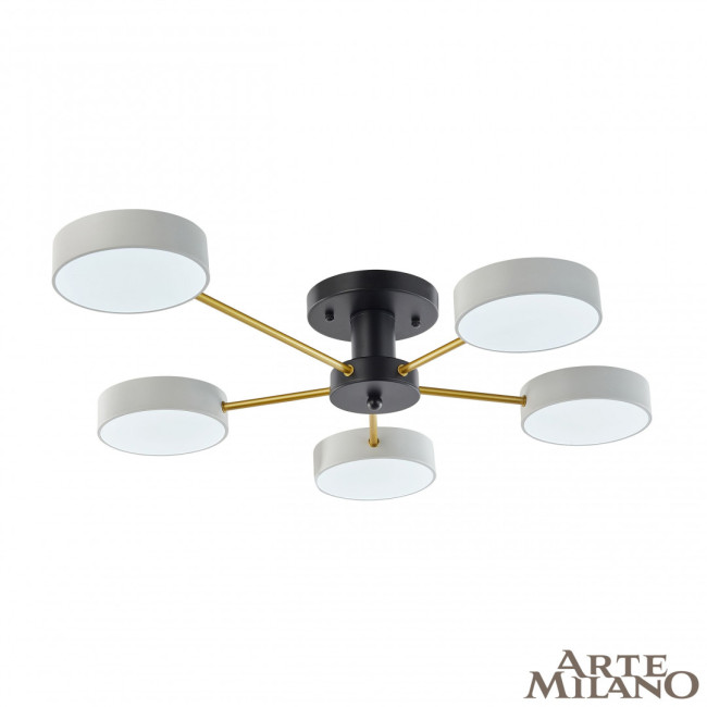 Потолочная люстра Arte Milano Ferrara 252006/5 Bk/Wh Потолочная люстра Arte Milano Ferrara 252006/5 Bk/Wh