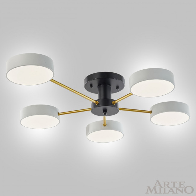 Потолочная люстра Arte Milano Ferrara 252006/5 Bk/Wh Потолочная люстра Arte Milano Ferrara 252006/5 Bk/Wh