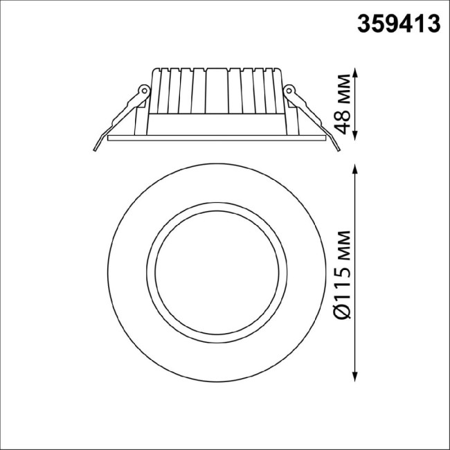 Встраиваемый светильник Novotech Drum 359413 Встраиваемый светильник Novotech Drum 359413
