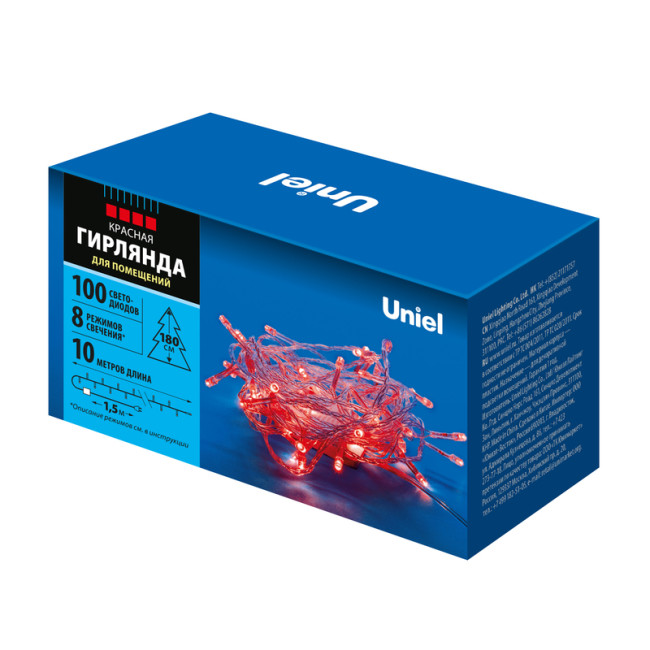 Гирлянда Uniel ULD-S1000-100/DTA RED IP20 Гирлянда Uniel ULD-S1000-100/DTA RED IP20