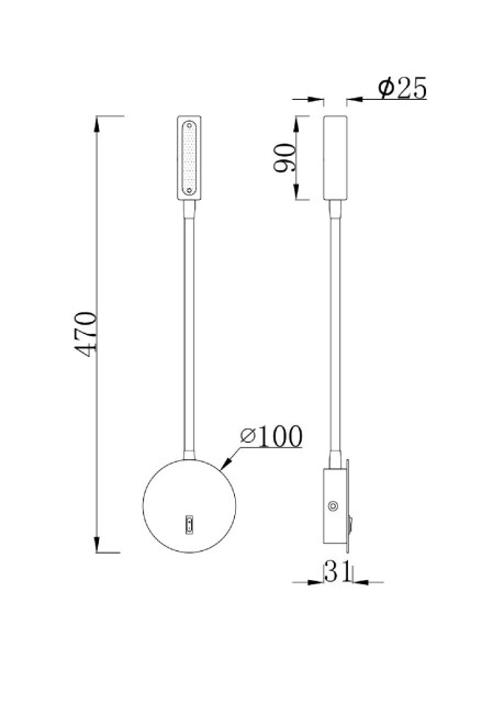 Бра Maytoni Stem C035WL-L3B3K Бра Maytoni Stem C035WL-L3B3K