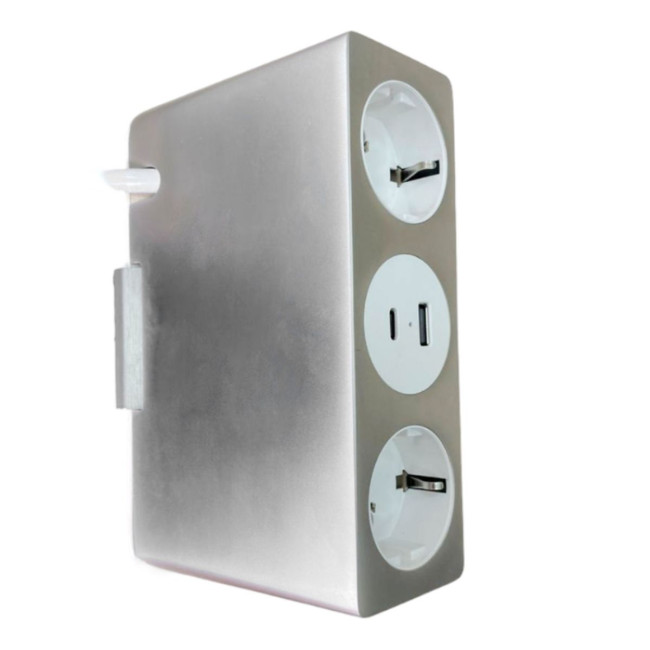 Блок розеток 10A (2 секции, USB и Type C) Mebax 00-00002739