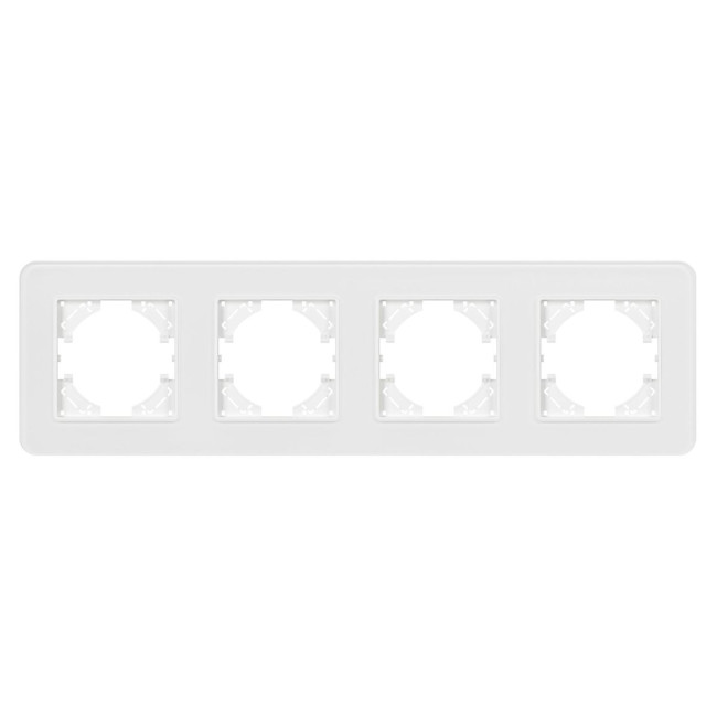 Рамка на 4 поста стеклянная Arlight FRM-OMALI-SFGS-4-WH 049716