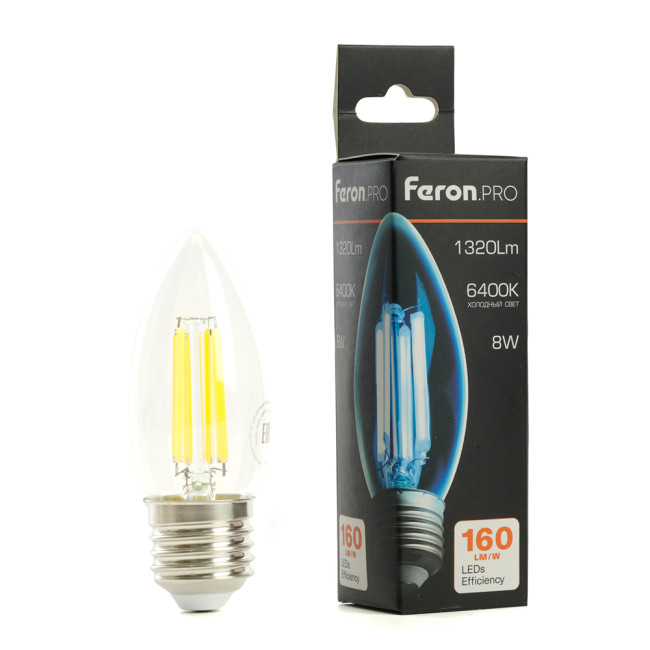 Светодиодная лампа Feron LB-1208 E27 8W 6400K 51243 Светодиодная лампа Feron LB-1208 E27 8W 6400K 51243