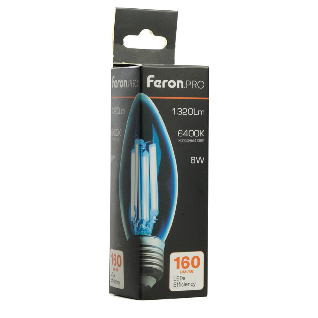 Светодиодная лампа Feron LB-1208 E27 8W 6400K 51243 Светодиодная лампа Feron LB-1208 E27 8W 6400K 51243
