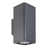 Уличный настенный светильник Arlight LGD-EVO-WALL-TWIN-S100x100-2x12W Day4000 (GR, 44 deg, 230V) 046194 Уличный настенный светильник Arlight LGD-EVO-WALL-TWIN-S100x100-2x12W Day4000 (GR, 44 deg, 230V) 046194