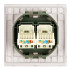 Розетка компьютерная 2-местная RJ-45 (механизм) Stekker Мия RST00-3111-08 50481 Розетка компьютерная 2-местная RJ-45 (механизм) Stekker Мия RST00-3111-08 50481