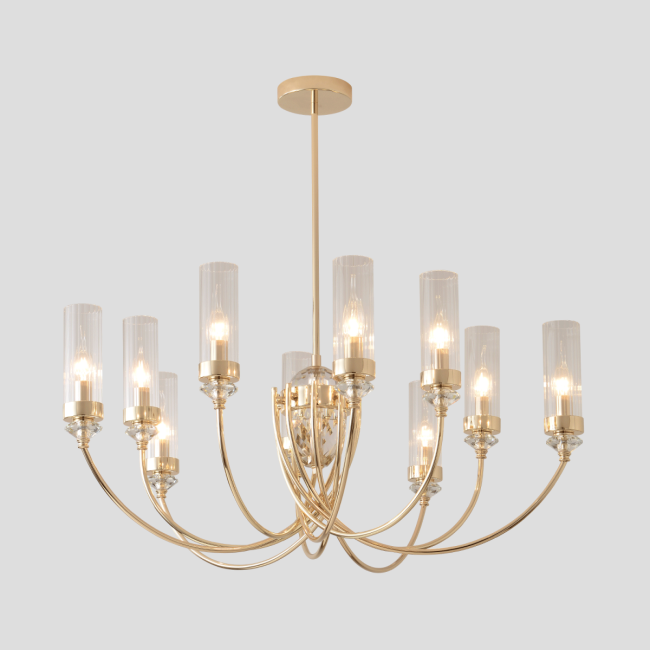 Люстра на штанге Crystal Lux SECRET SP10 GOLD