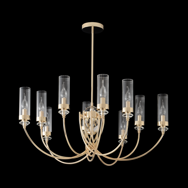 Люстра на штанге Crystal Lux SECRET SP10 GOLD
