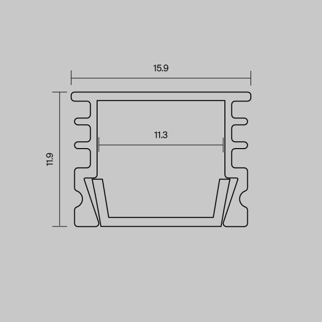 Профиль накладной Maytoni Led Strip ALM-005-S-2M 631012