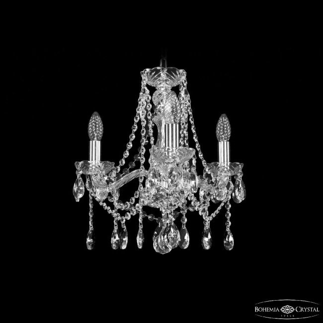 Подвесная люстра Bohemia Ivele Crystal 1413/3/141 Ni Подвесная люстра Bohemia Ivele Crystal 1413/3/141 Ni
