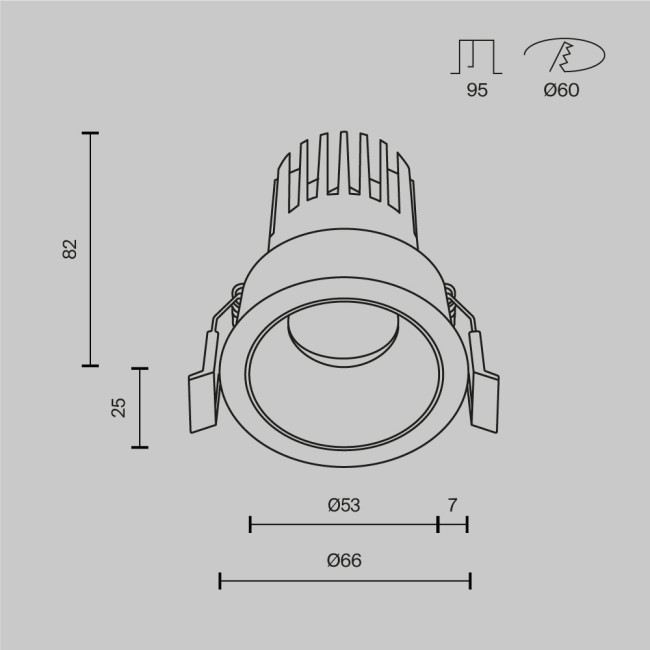 Встраиваемый светильник Maytoni Technical Dip Hight DL123-10W-2.7K-W Встраиваемый светильник Maytoni Technical Dip Hight DL123-10W-2.7K-W