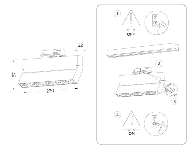 Трековый однофазный светильник Ambrella Light Track System GL6815 Трековый однофазный светильник Ambrella Light Track System GL6815