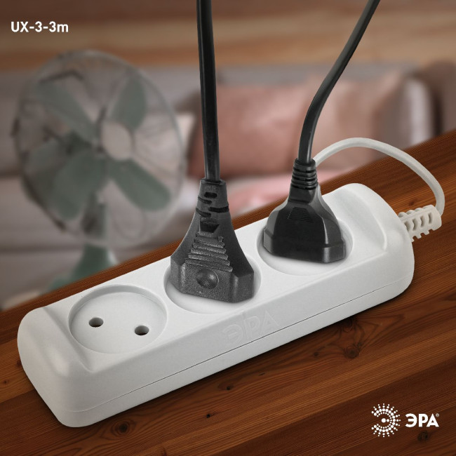 Удлинитель электрический Эра UX-3-3m Б0035748