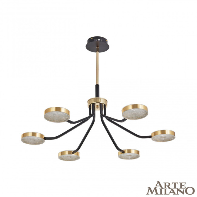 Люстра на штанге Arte Milano Ferrara 276079/6 BK/GD Люстра на штанге Arte Milano Ferrara 276079/6 BK/GD