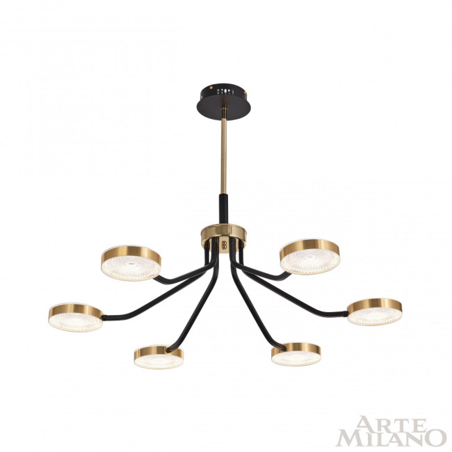 Люстра на штанге Arte Milano Ferrara 276079/6 BK/GD Люстра на штанге Arte Milano Ferrara 276079/6 BK/GD