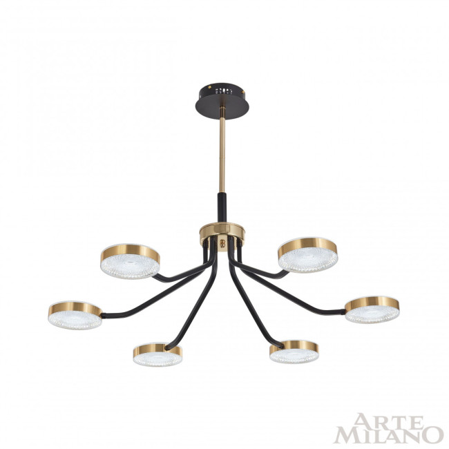 Люстра на штанге Arte Milano Ferrara 276079/6 BK/GD Люстра на штанге Arte Milano Ferrara 276079/6 BK/GD