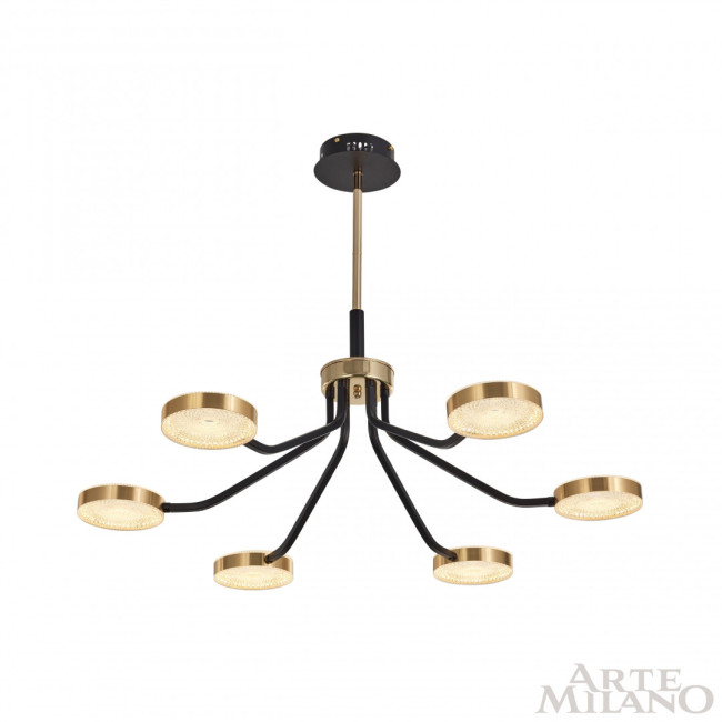 Люстра на штанге Arte Milano Ferrara 276079/6 BK/GD Люстра на штанге Arte Milano Ferrara 276079/6 BK/GD