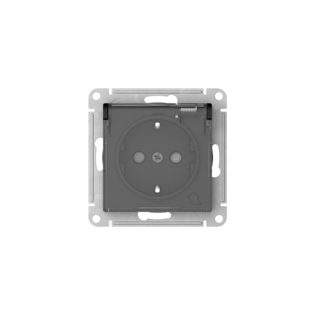 Розетка с зазем. со шт. с прозрач. крыш, 16А, IP44, мех., быстрозажим. Клем Systeme Electric AtlasDesign Aqua Карбон ATN441046S Розетка с зазем. со шт. с прозрач. крыш, 16А, IP44, мех., быстрозажим. Клем Systeme Electric AtlasDesign Aqua Карбон ATN441046S