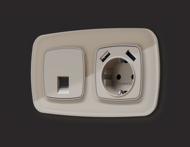 Комплект механизма компьютерной розетки Ambrella Volt RJ-45 (8P8C) CAT6A экранированной с автоматической защитной шторкой OMEGA MO372005 Серо-бежевый матовый QUANT (OP3720, VM185) Комплект механизма компьютерной розетки Ambrella Volt RJ-45 (8P8C) CAT6A экранированной с автоматической защитной шторкой OMEGA MO372005 Серо-бежевый матовый QUANT (OP3720, VM185)