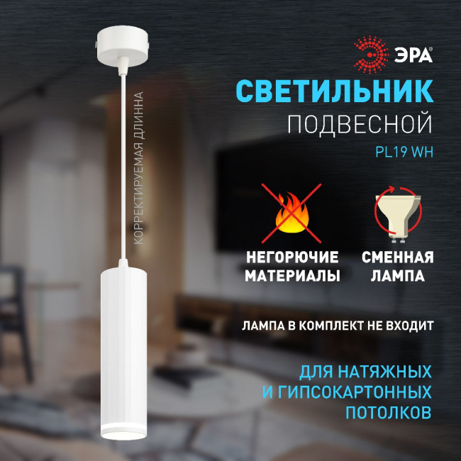 Подвесной светильник Эра PL19 WH Б0058491