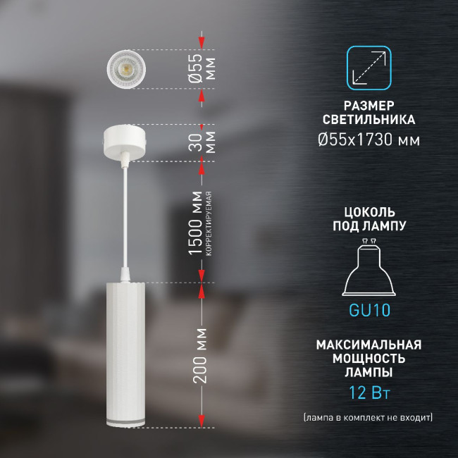Подвесной светильник Эра PL19 WH Б0058491