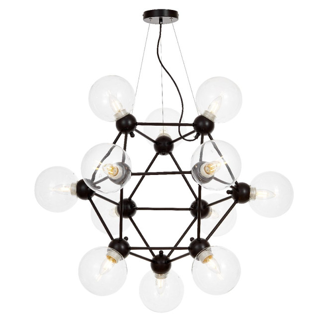 Подвесная люстра Lumina Deco Zodiak LDP 160N-12 BK+PR