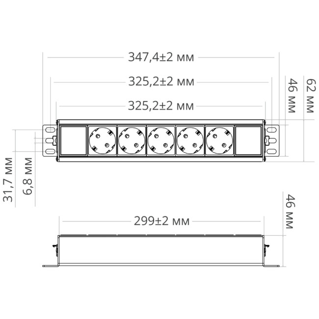 Блок розеток 21 (PDU) Mebax 00-00002738 Блок розеток 21 (PDU) Mebax 00-00002738