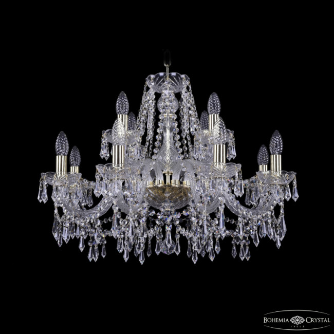 Подвесная люстра Bohemia Ivele Crystal 1403/8+4/240 G Подвесная люстра Bohemia Ivele Crystal 1403/8+4/240 G