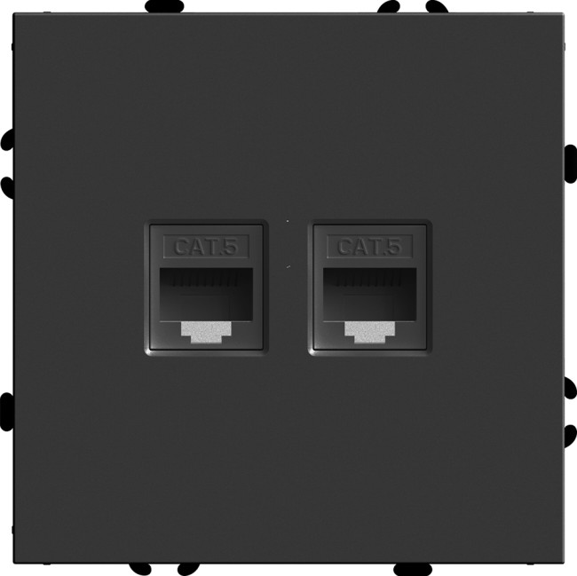 Розетка компьютерная 2-местная RJ-45 Stekker RST00-5111-05 Эмили 49848 Розетка компьютерная 2-местная RJ-45 Stekker RST00-5111-05 Эмили 49848