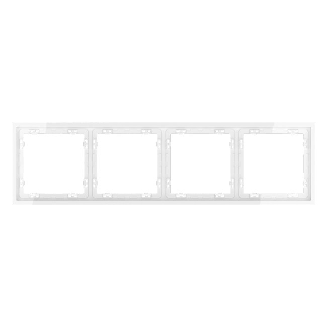 Рамка на 4 поста Voltum S70 VLS100401 (белый глянцевый)