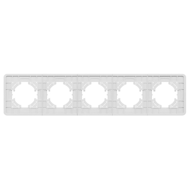 Рамка на 5 постов стеклянная Arlight FRM-OMALI-SFGS-5-WH 049720 Рамка на 5 постов стеклянная Arlight FRM-OMALI-SFGS-5-WH 049720