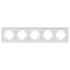 Рамка на 5 постов стеклянная Arlight FRM-OMALI-SFGS-5-WH 049720 Рамка на 5 постов стеклянная Arlight FRM-OMALI-SFGS-5-WH 049720