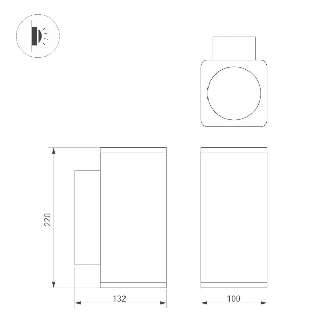 Уличный настенный светильник Arlight LGD-EVO-WALL-TWIN-S100x100-2x12W Warm3000 (GR, 44 deg, 230V) 046195 Уличный настенный светильник Arlight LGD-EVO-WALL-TWIN-S100x100-2x12W Warm3000 (GR, 44 deg, 230V) 046195