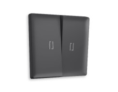 Лицевая панель для выключателя двухклавишного с подсветкой Ambrella Volt Alfa AP9040