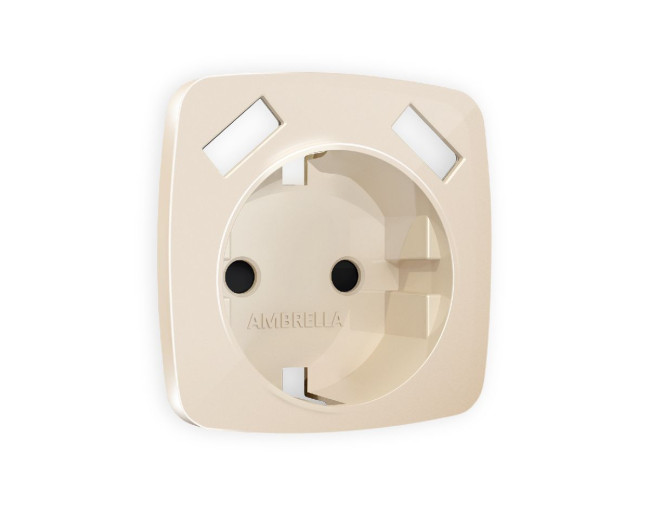 Лицевая панель для розетки с/з со шторками 2USB A+A Ambrella Volt Omega OP3090 Лицевая панель для розетки с/з со шторками 2USB A+A Ambrella Volt Omega OP3090