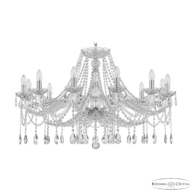 Подвесная люстра Bohemia Ivele Crystal 107/12/360 Ni Подвесная люстра Bohemia Ivele Crystal 107/12/360 Ni
