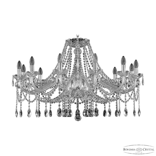 Подвесная люстра Bohemia Ivele Crystal 107/12/360 Ni Подвесная люстра Bohemia Ivele Crystal 107/12/360 Ni
