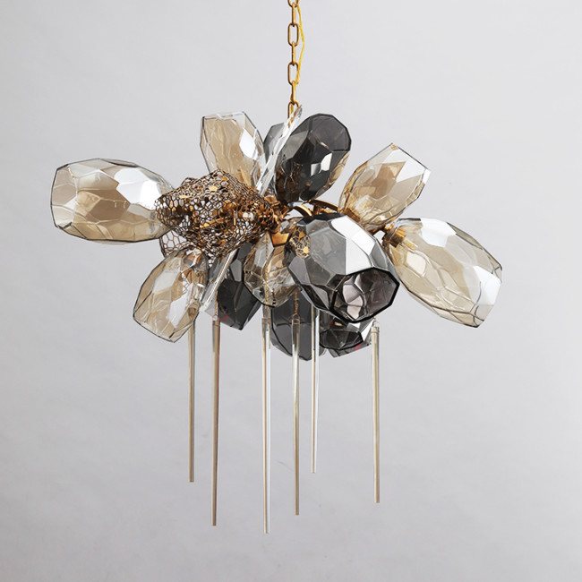 Люстра 8898P/AL gold/smoky Люстра 8898P/AL gold/smoky