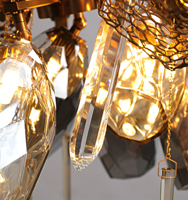 Люстра 8898P/AL gold/smoky Люстра 8898P/AL gold/smoky