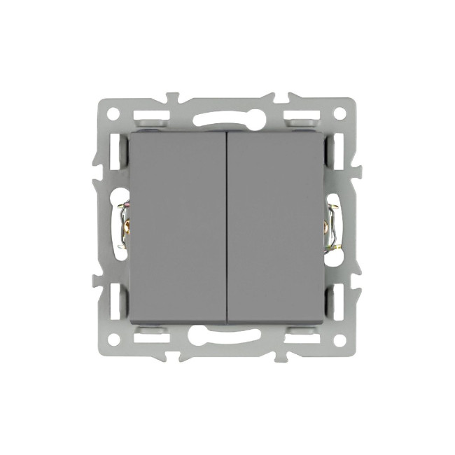 Механизм выключателя двухклавишный проходной Arlight SWT-MKP2-PL-GR (250V, 16A) 043729 Механизм выключателя двухклавишный проходной Arlight SWT-MKP2-PL-GR (250V, 16A) 043729